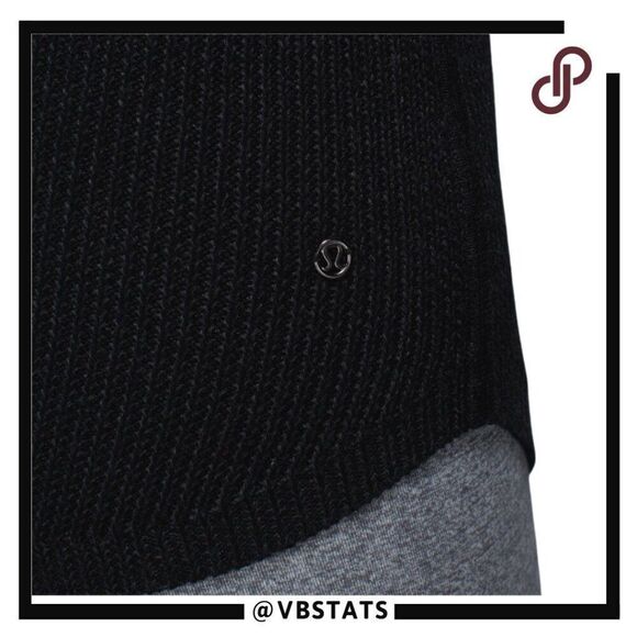 Lululemon Cabin Yogi Long Sleeve Black / Heather Dark Gray in Size 4 - Picture 5 of 11